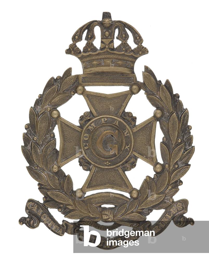 Pouch belt plate, G Company, Calcutta Volunteer Rifles, 1863-1901 (metal)