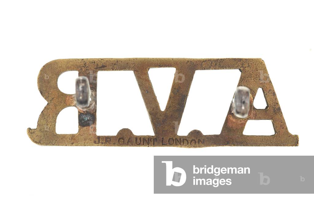Shoulder title, Allahabad Volunteer Rifles, pre-1917 (metal)