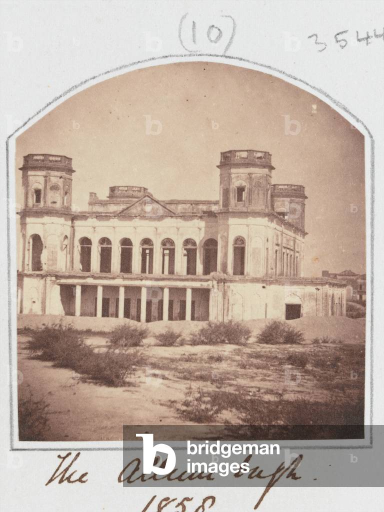 The Alumbagh, Lucknow, 1858 (b/w photo)