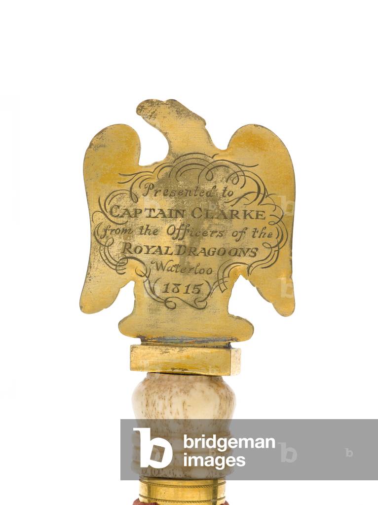 Baton presented to Captain Alexander Kennedy Clarke from the officers of the 1st (or Royal) Dragoons commemorating the capture of a French eagle, 1815 circa