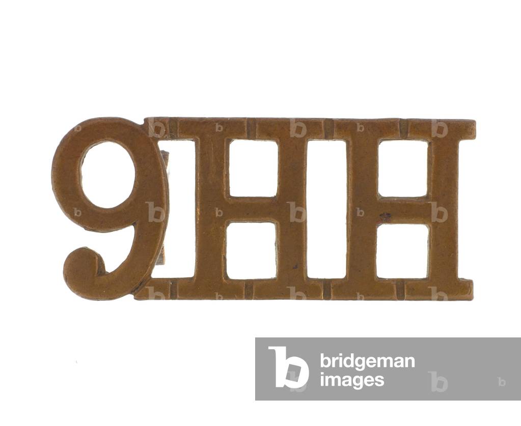 Shoulder title, 9th Hodsons Horse, 1903-1922 (metal)