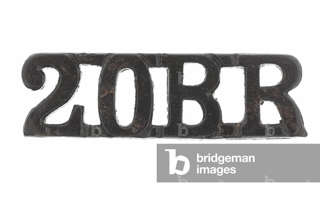 Shoulder title, 20th Burma Rifles, 1923-1937 (metal)