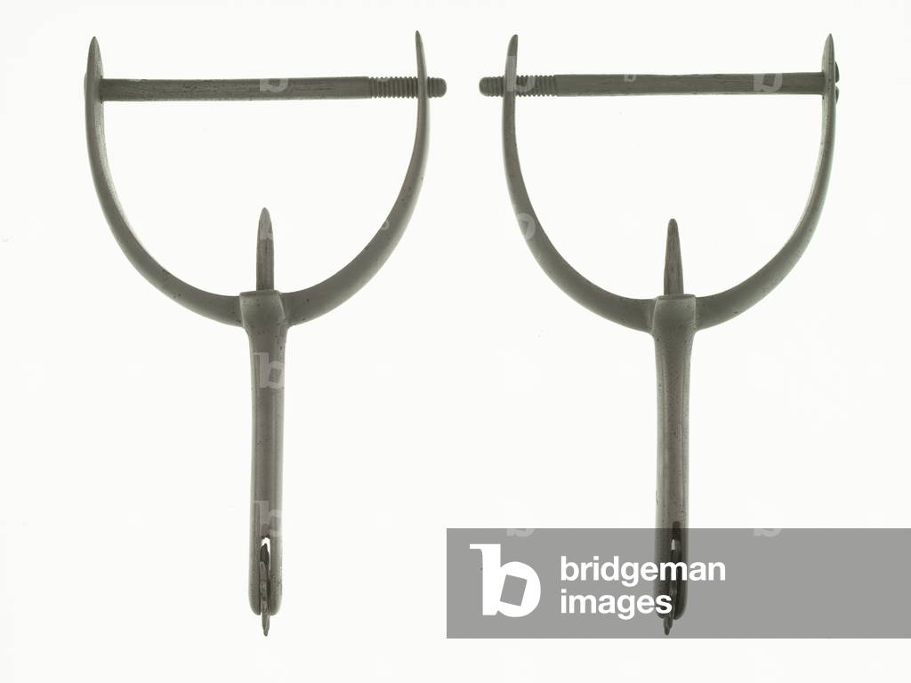 Spurs, Private William Sewell, 13th (Light) Dragoons, 1855 circa (metal)