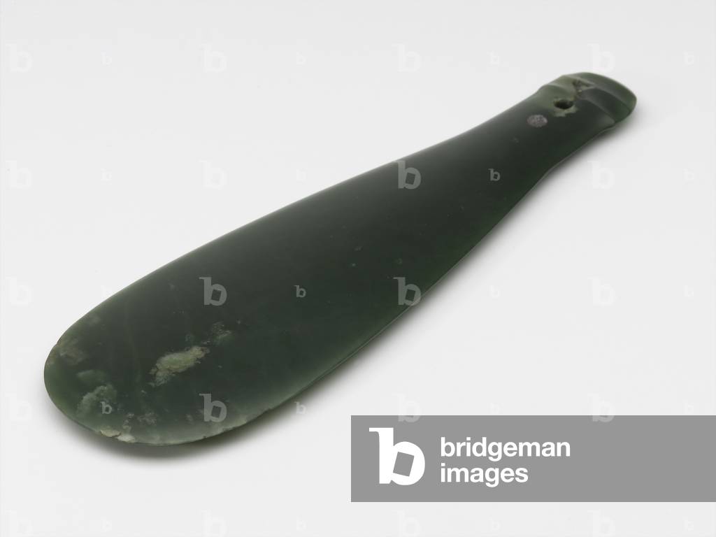 Maori mere presented to Field Marshal Lord Roberts by Chief M. H. Tuta Nihoniho, January 1901 (nephrite jade)