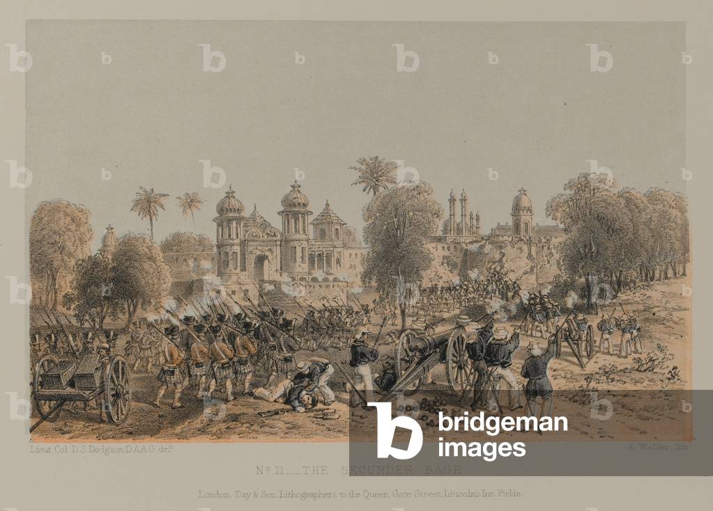 The Secunder Bagh, Lucknow, 1858 circa (litho)