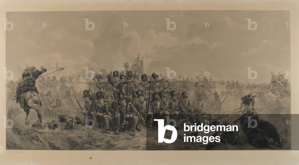 Quatre-Bras 1815, engraved by F. Stacpoole, 1875 (engraving)