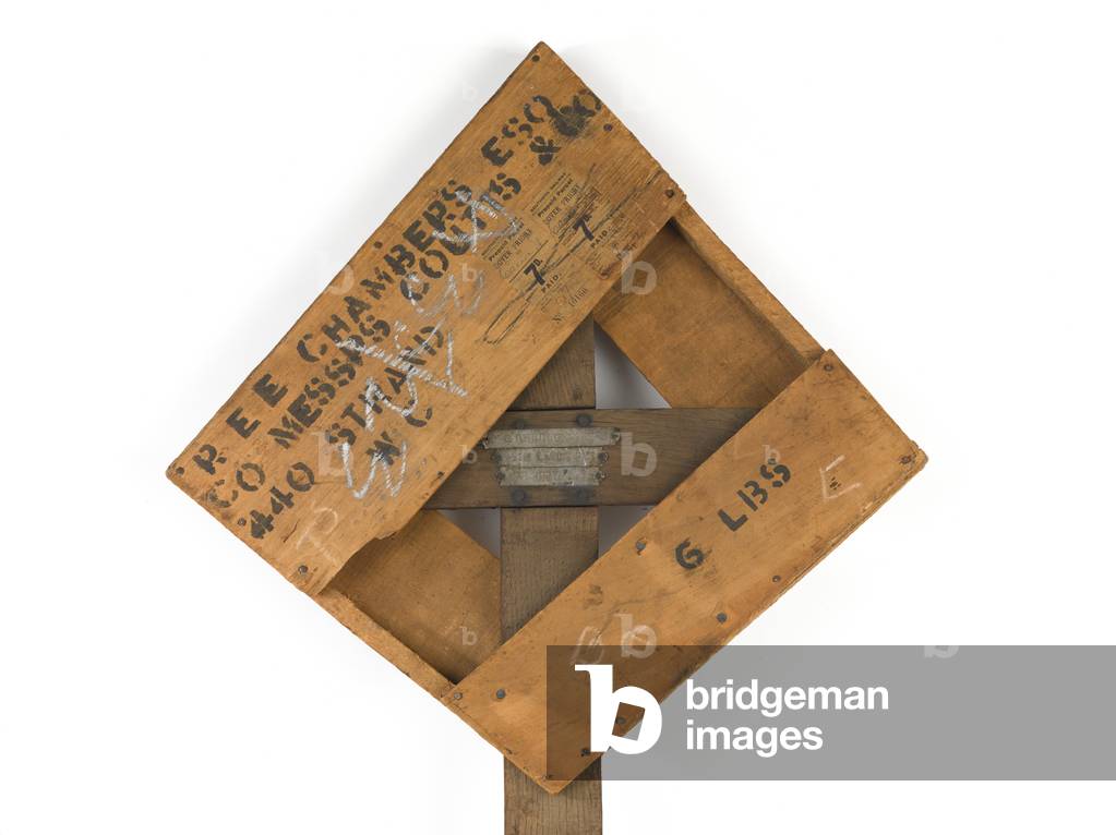 Temporary grave marker of Second Lieutenant Edward Chambers, 19th Battalion The Lancashire Fusiliers, killed on 1 July 1916