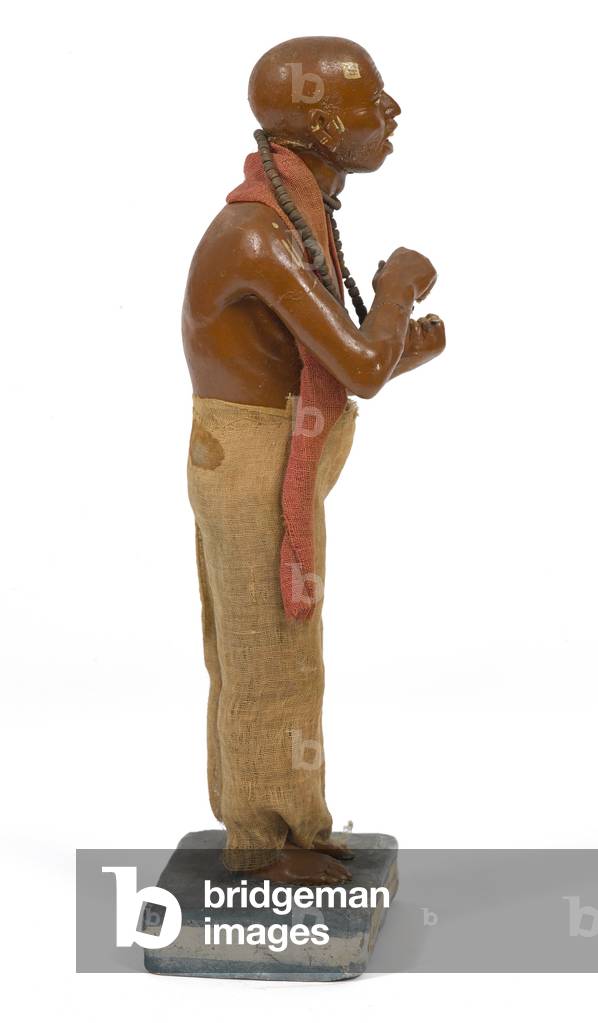 Bajae Wallah, Street Musician, terracotta figurine, India, c.1880 (statuette)