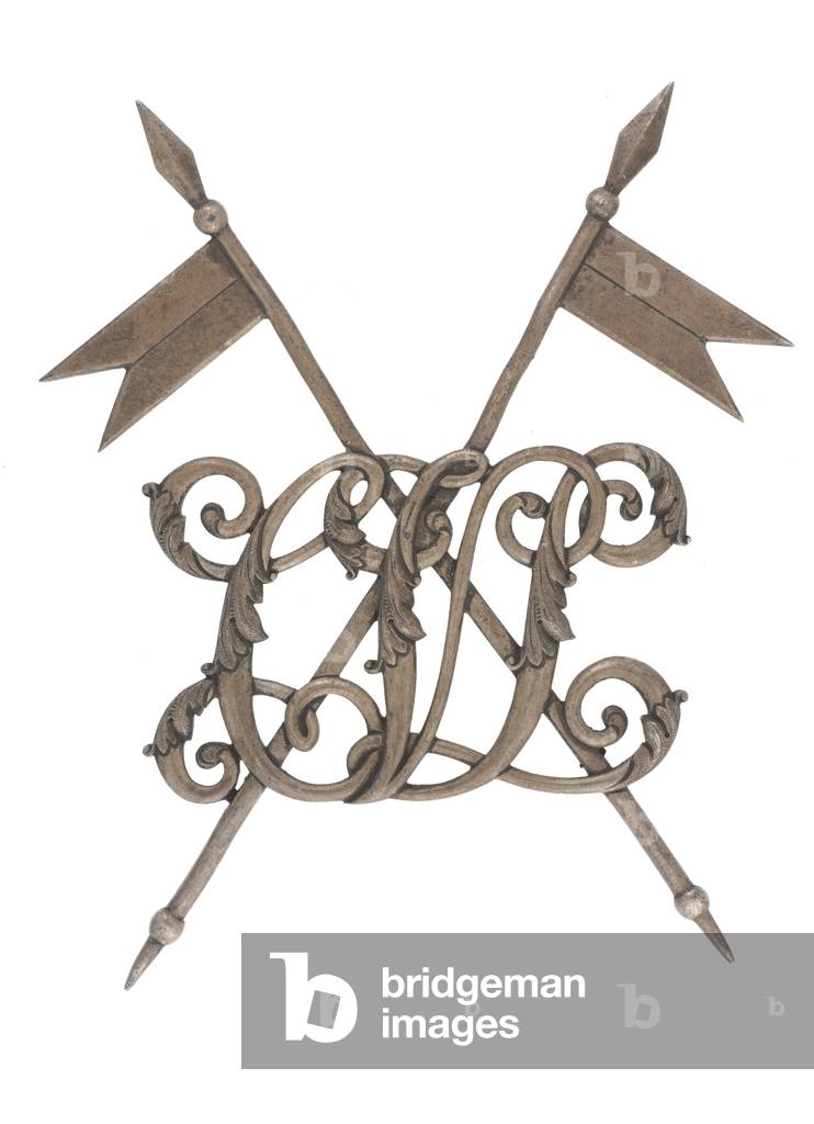 Sabretache badge, Calcutta Light Horse, 1887-1901 (metal)