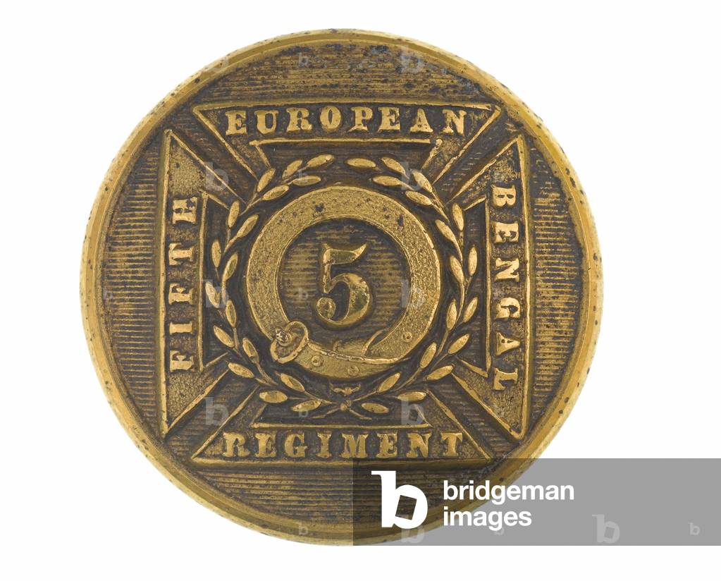 Button, officer, 5th Bengal European Regiment, 1858-1860 (brass)