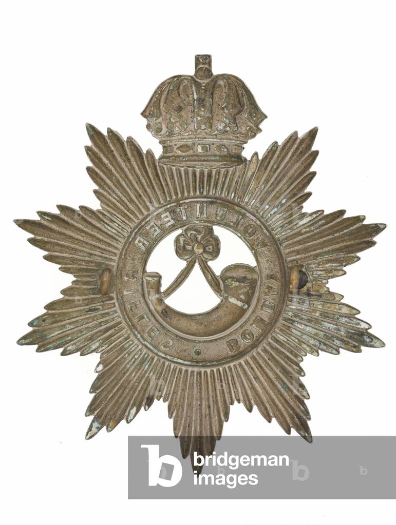 Helmet badge, Bombay Volunteer Rifles, 1877-1901 (metal)