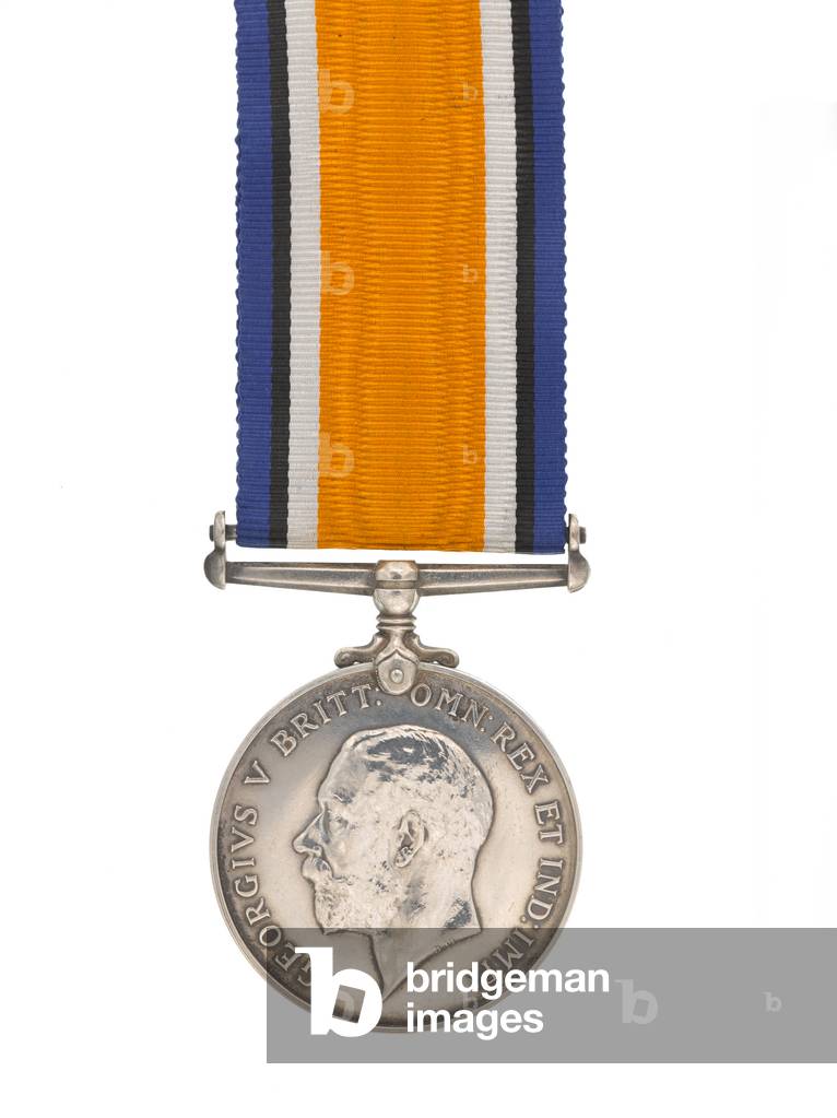 British War Medal 1914-1920 awarded to Major Oliver Stewart of the Royal Flying Corps (metal)