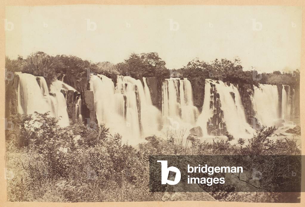 Umgeni Falls, Natal Province, South Africa, 1882 circa (b/w photo)