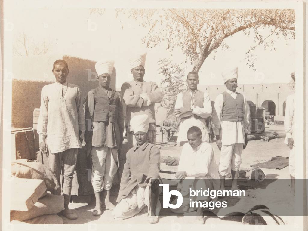 Regimental lines of the 10th Jats, Miranshah, 1916 (b/w photo)