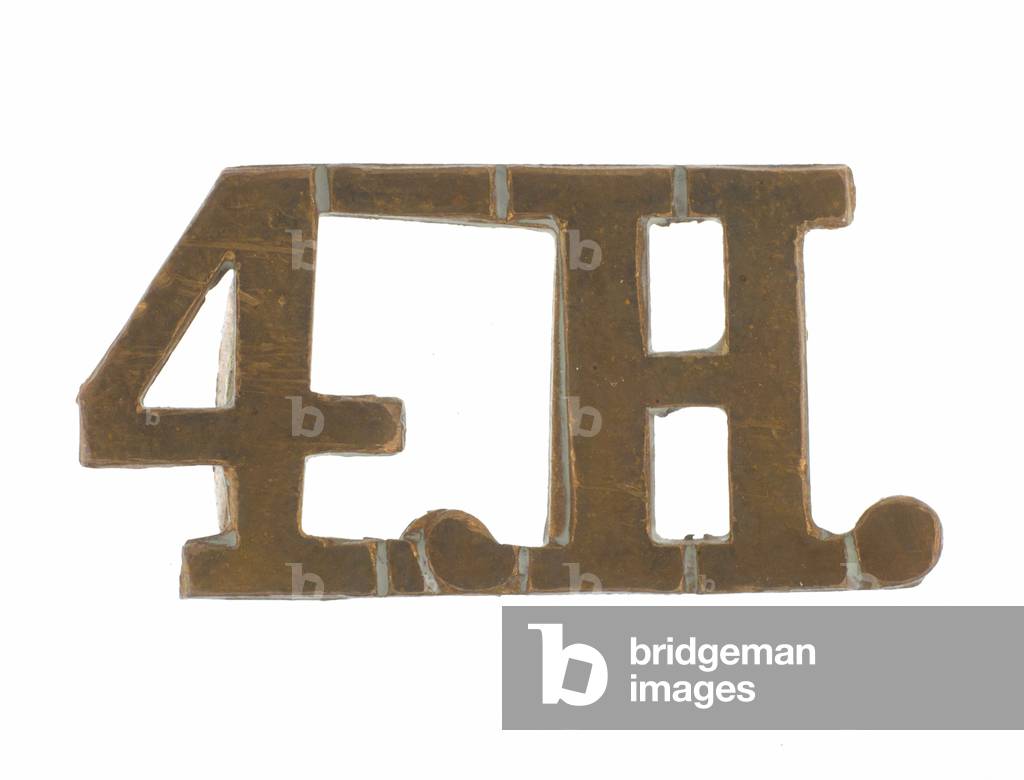 Shoulder title, 4th Duke of Cambridges Own Hodsons Horse, 1922-1923 (metal)