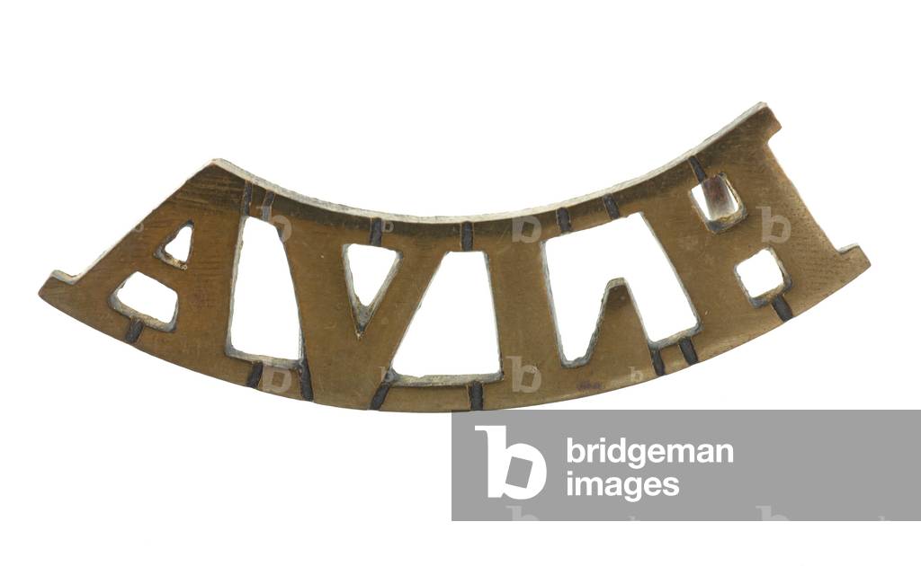 Shoulder title, Assam Valley Light Horse, 1896-1947 (metal)