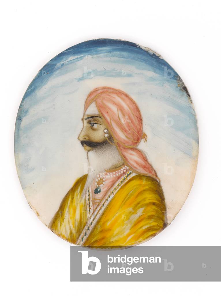 Sardar Chattur (or Chattar) Singh, 1845 circa (miniature on ivory)