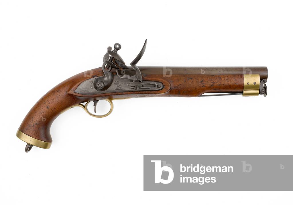 Flintlock pistol, post 1802 for East India Company, New Land Pattern lock (pistol, flintlock, .65 in New Land pattern)