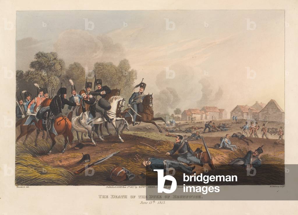 The Death of the Duke of Brunswick, June 15th [sic] 1815. (print)
