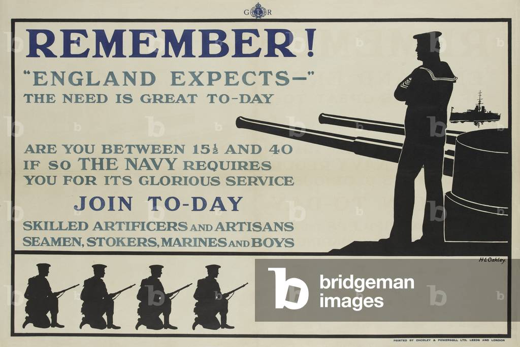 Remember! England Expects, 1915 (poster, recruiting)