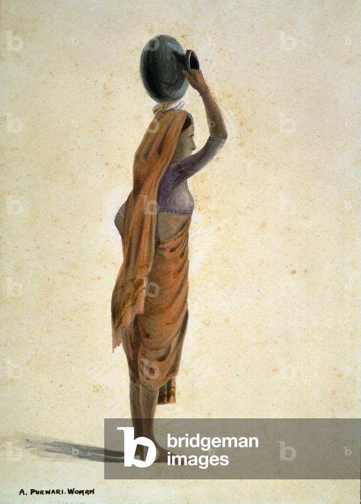 A Purwari Woman, India, 1870 circa (w/c)