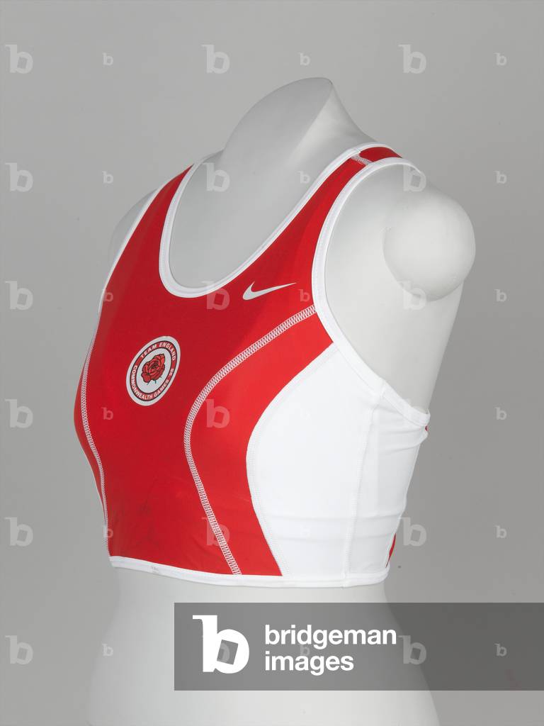 Physical training shirt, Kelly Holmes, England Commonwealth Games Team, 1998 (fabric)