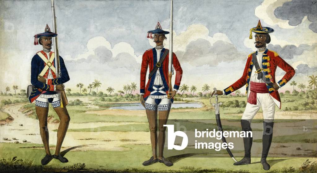 Bengal Army Troops, c.1785 (w/c on paper)