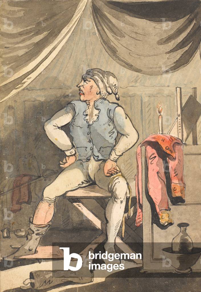 Go the Rounds d'ye say? d-y what d'ye mean by that? - Can't you hear it rain you scoundrel?, 1796 (w/c)