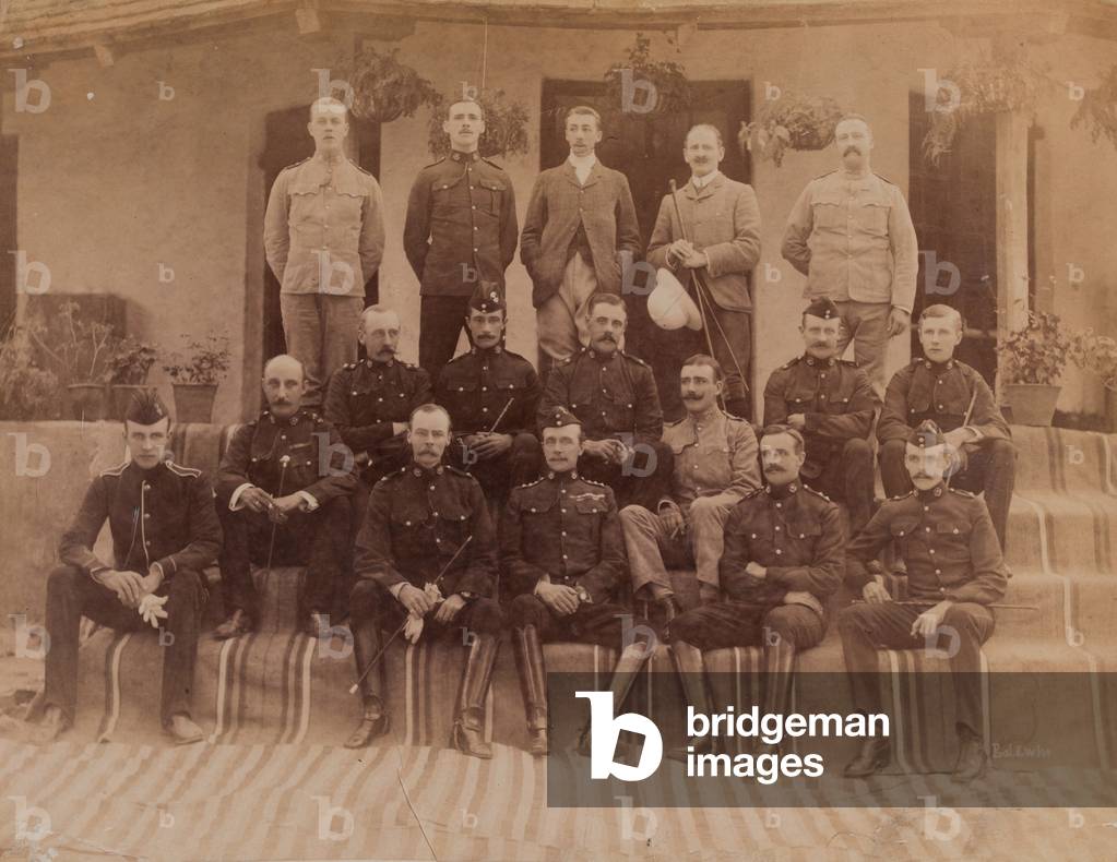 Members of the Khyber Rifles, 1895 circa (b/w photo)
