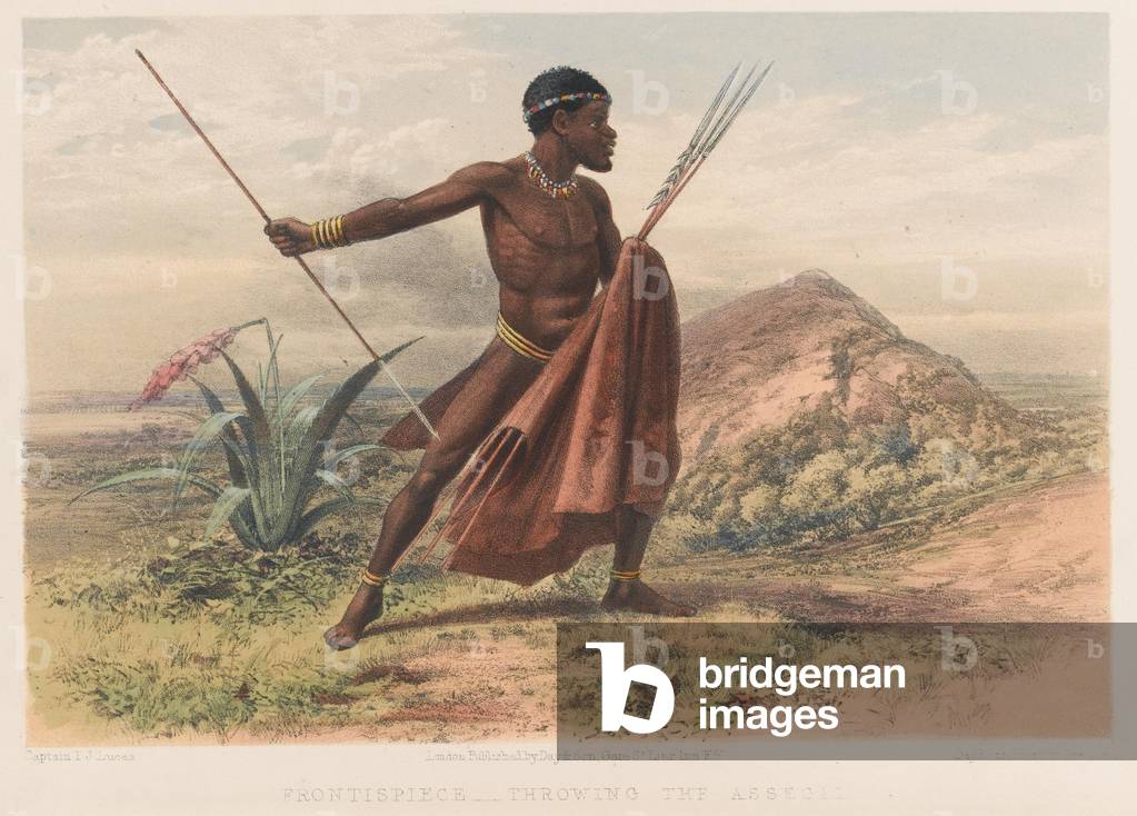 Xhosa warrior, 8th Cape Frontier War, 1850-1853 (colour litho)