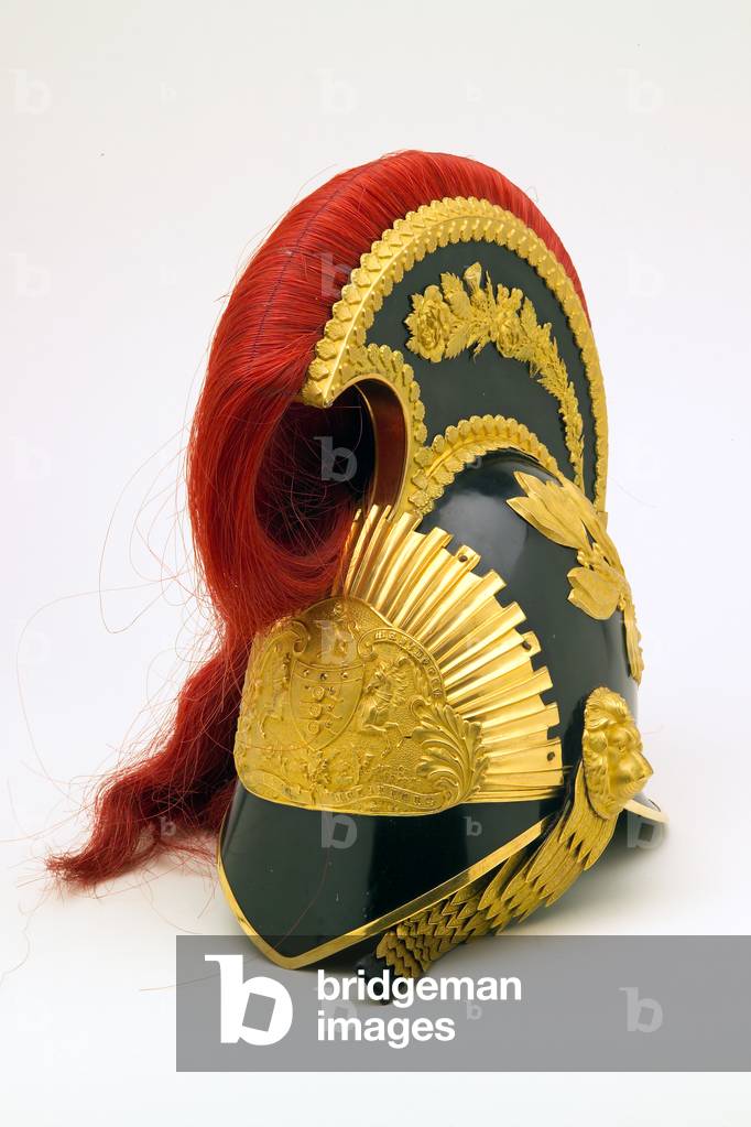 Officer's helmet and plume, Madras Horse Artillery, 1856 circa