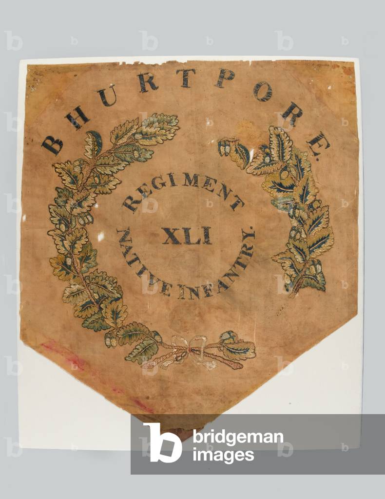 Regimental Colour Centre of the 41st Bengal Native Infantry, 1857 circa (fabric)