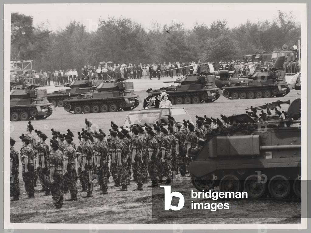 The Royal Review of the Army, Sennelager, 7 July 1977 (b/w photo)