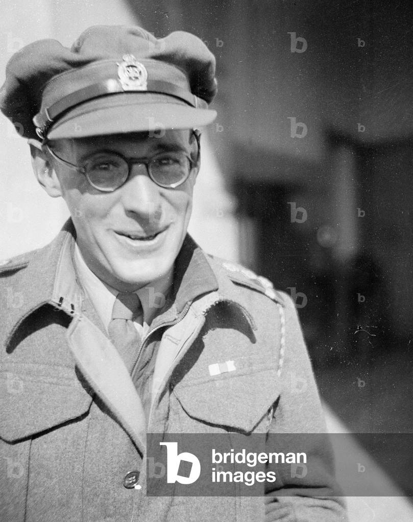 Major John Lampert Aitken MC, 3rd County of London Yeomanry (Sharpshooters), 1943 circa (b/w photo)