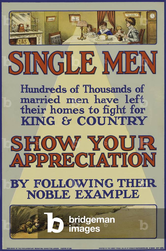 Single Men Show Your Appreciation, 1915 (chromolitho)