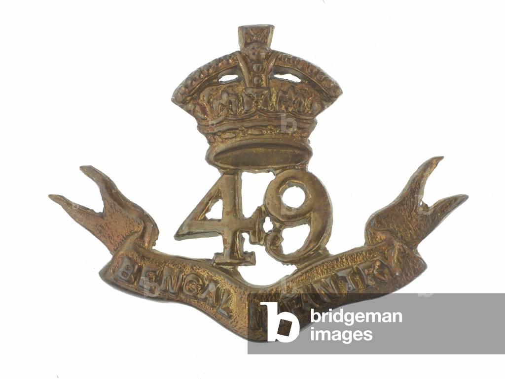 Collar badge, 49th Bengal Infantry, 1917-1920 (bronze)
