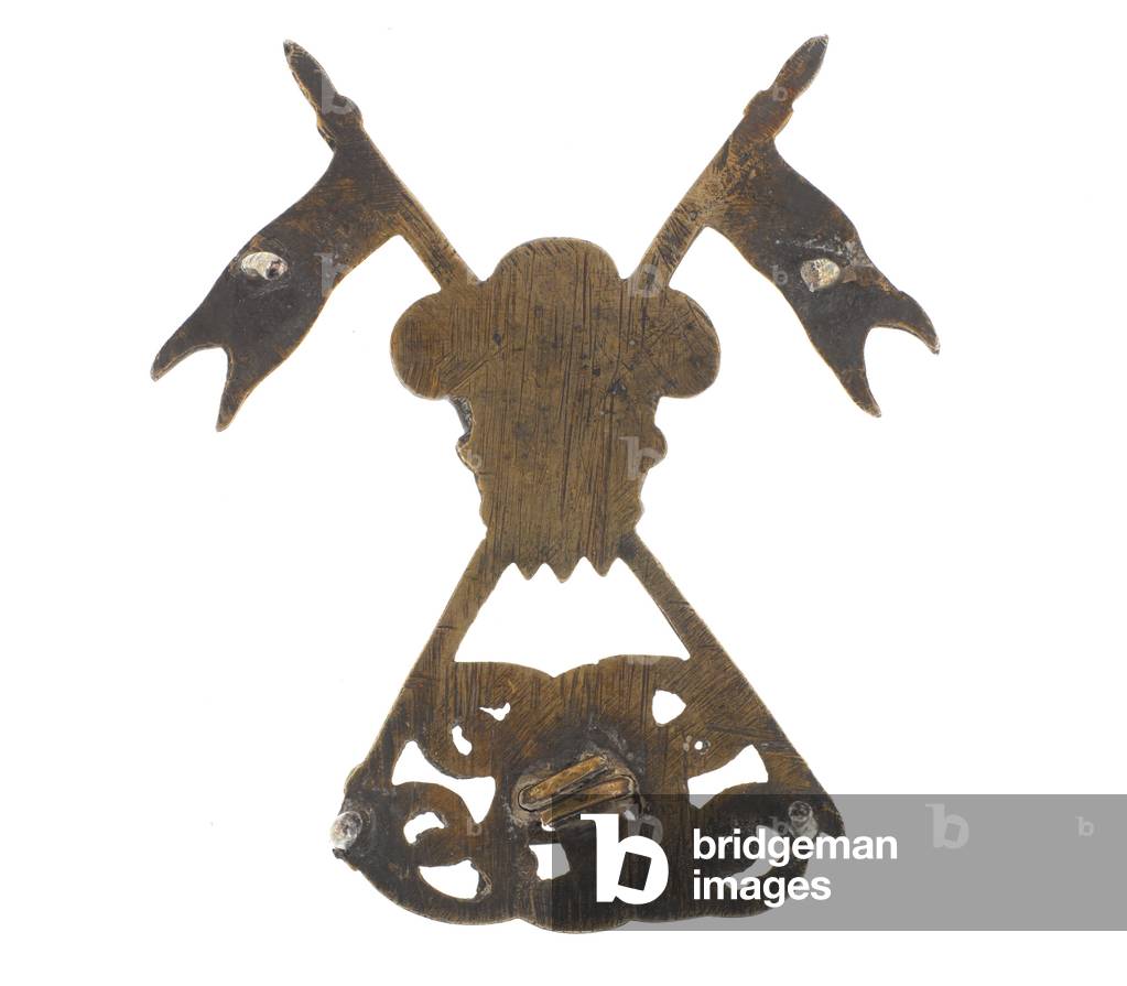 Cap badge, 11th (Prince of Waless Own) Regiment of Bengal Lancers, 1876-1922 (metal)