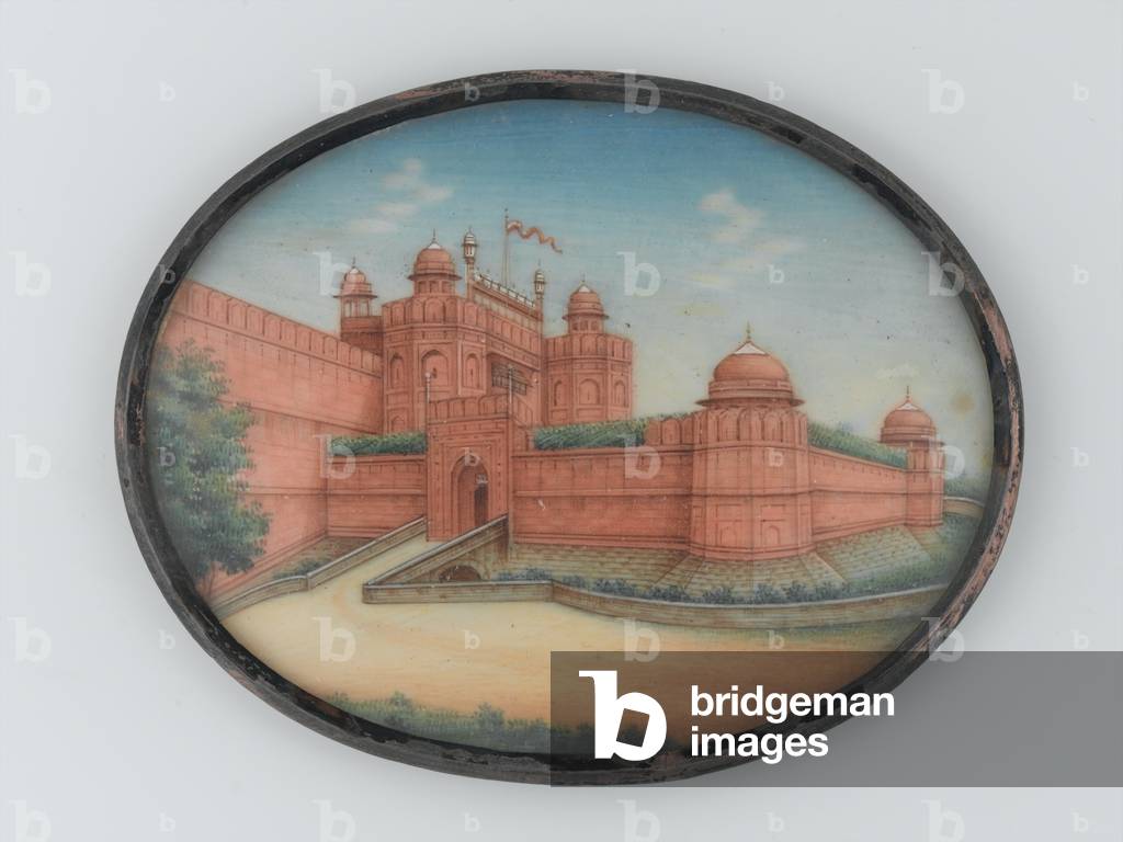 View of the Red Fort, Delhi, 1850 circa (miniature on ivory)