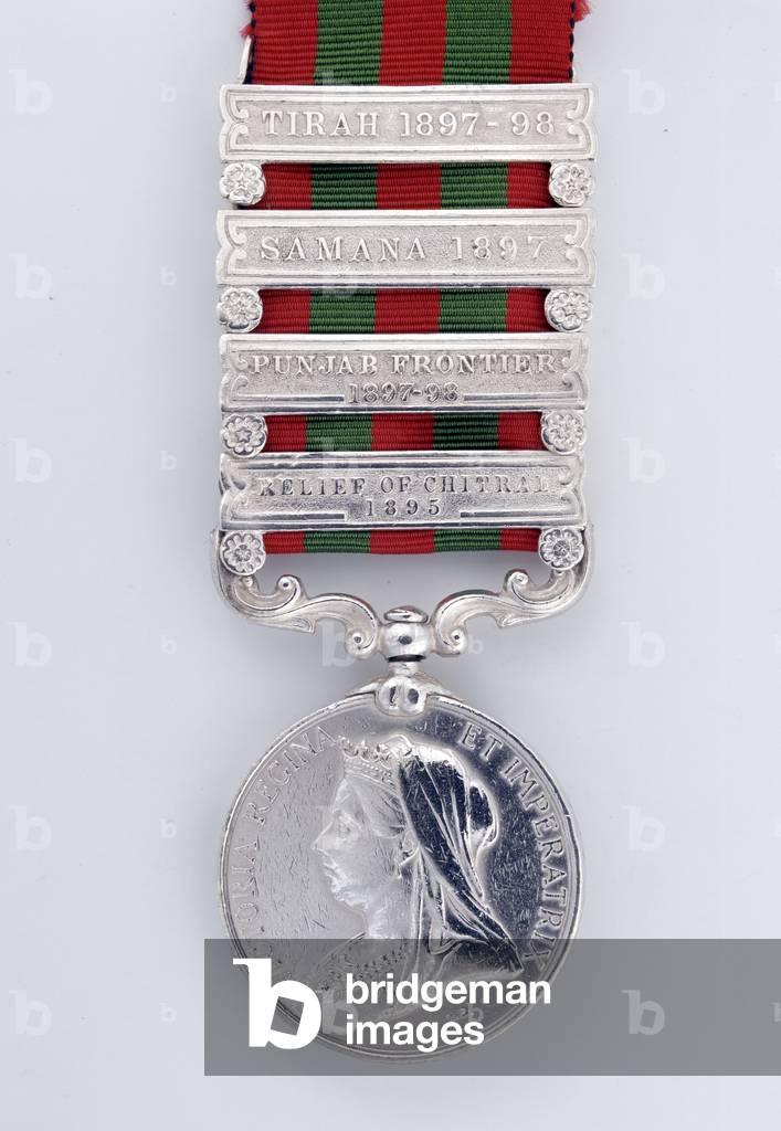 India Medal 1895-1902, Sepoy Jiwa Singh, 15th Regiment of Bengal Native Infantry (The Ludhiana Sikhs) (metal)