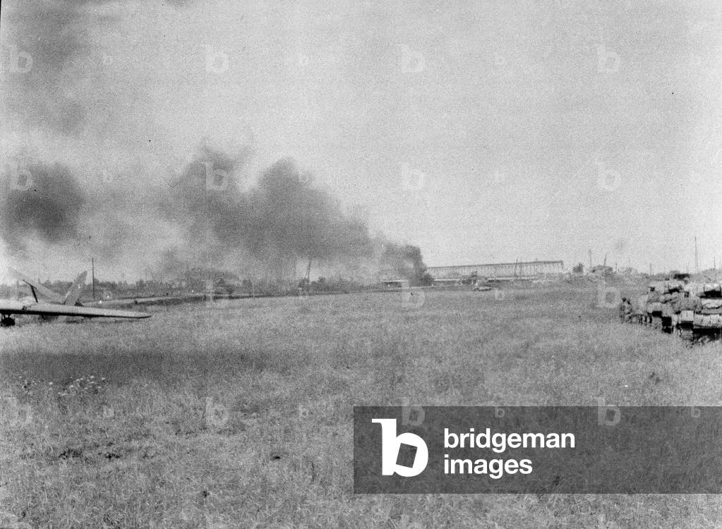 Primosole Bridge, Sicily, July 1943 (b/w photo)