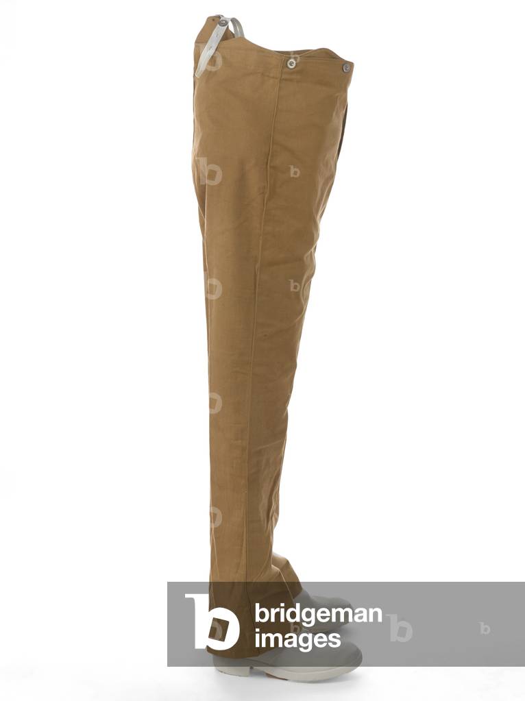 Other ranks khaki drill service trousers, The Prince of Wales's Own (West Yorkshire Regiment), 1901 circa (fabric)