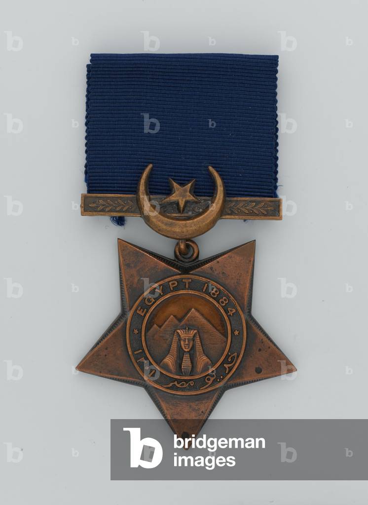 Khedives Egyptian Star 1882-91, awarded to Lance Sergeant W Darby, 10th (Prince of Waless Own Royal) Hussars, 1884 (metal)
