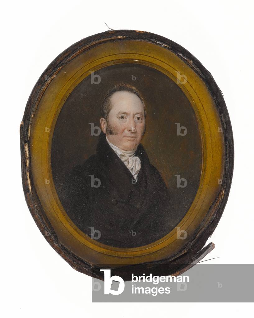 Thomas Leybourne, Professor of Mathematics and Arithmetic at the Royal Military College, 1835 circa (miniature on ivory)