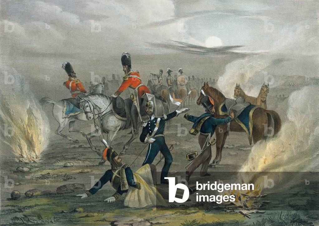 Life in camp before Sebastopol. No. 4 The midnight alarm, 1854 circa (litho)