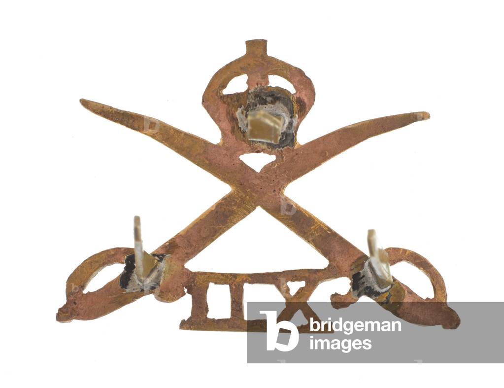 Collar badge, officer, 12th Cavalry, 1901-1922 (metal)