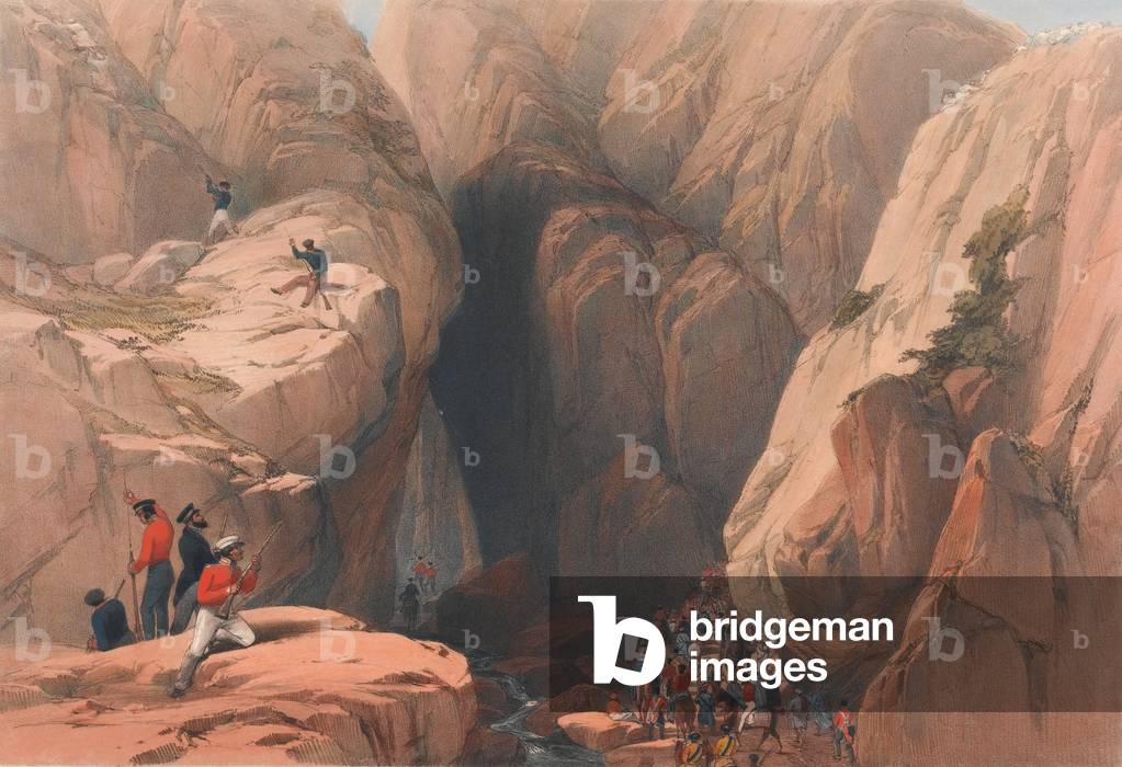 Entrance into the Kojak Pass from Parush, c.1839 (lithograph, tinted)