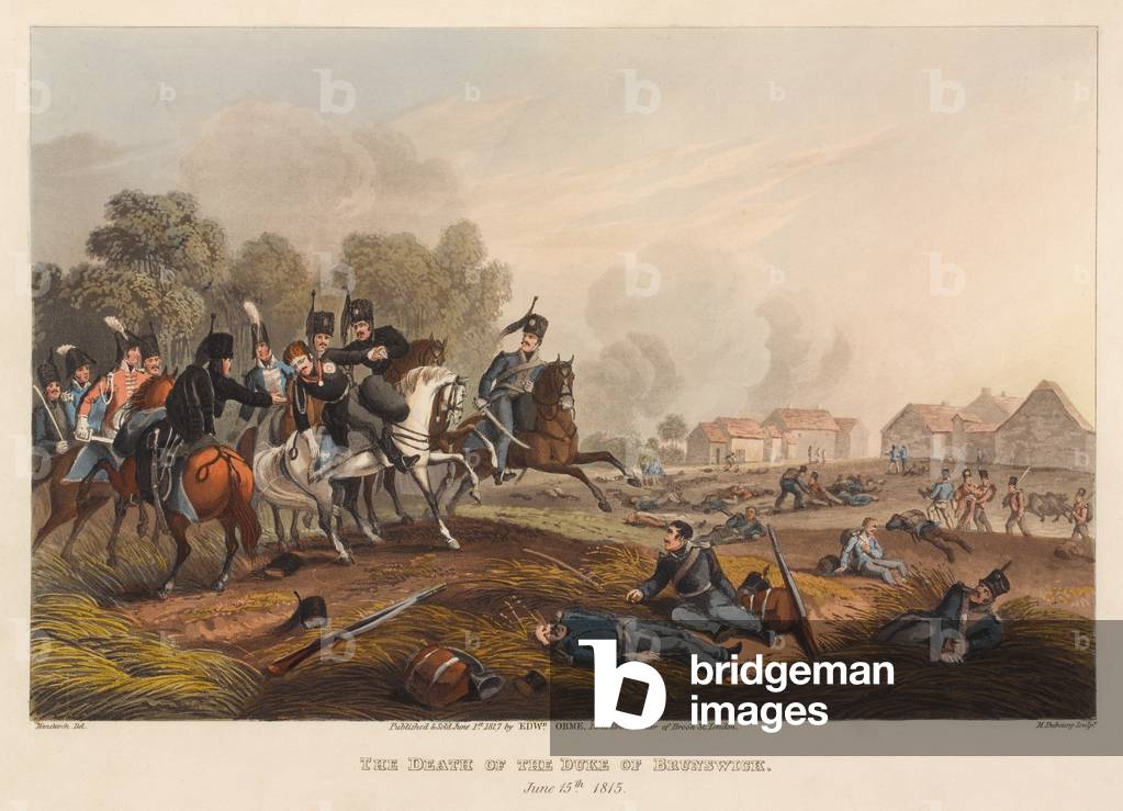 The Death of the Duke of Brunswick, June 15th [sic] 1815. (print)