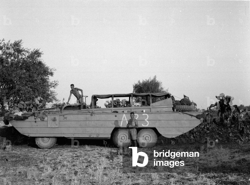 DUKW, amphibious truck, Sicily, 1943 (b/w photo)