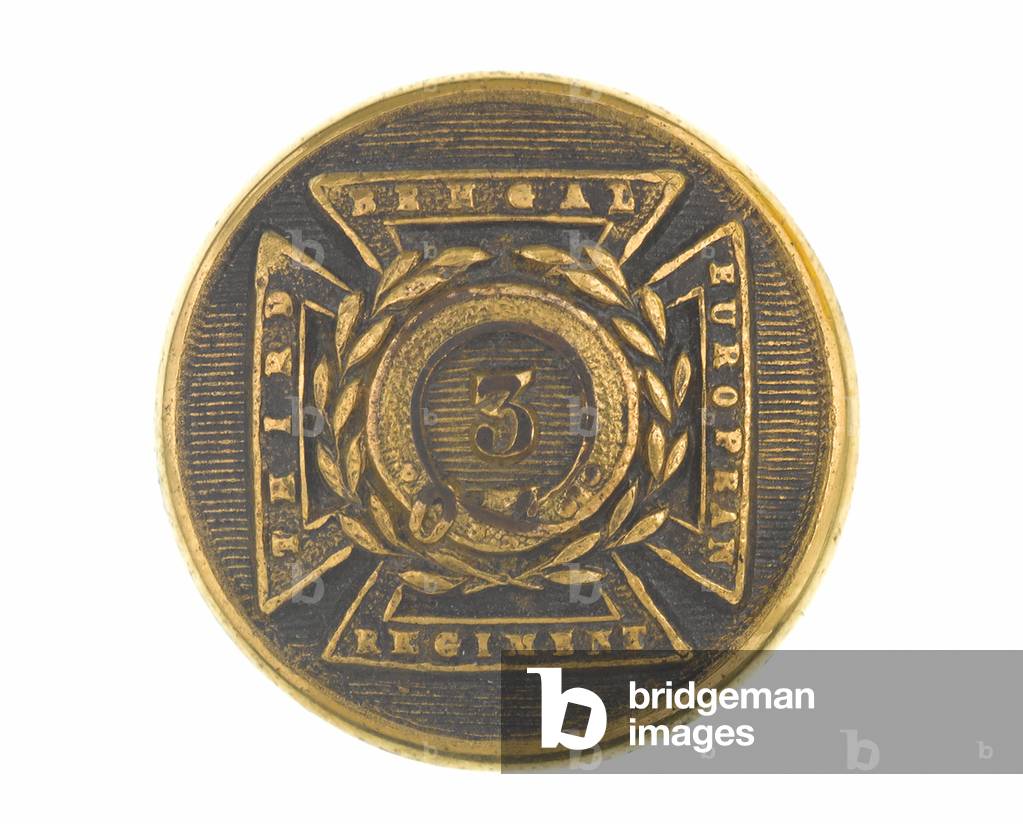 Button, officer, 3rd Bengal European Regiment, 1854-1861 (brass)