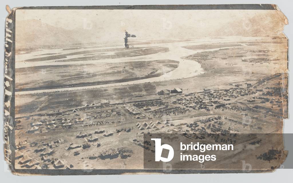 The first British Camp at Dakka, Afghanistan, 1919 circa (b/w photo)